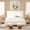 Antique White Polyester, variant on Jennifer Taylor Home Stockholm Modern Wavy Headboard Platform Bed, Queen, Antique White Polyester