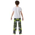 thumbnail image 4 of FORMRS Boys Pajama Pants with Pockets Size 6-8Y Kids Lounge Sleep Bottoms, White Flower Pattern, 4 of 8