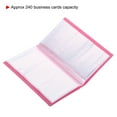 thumbnail image 3 of Uxcell Plastic Business Card Holder Photocard Binder Book 240 Pockets Pink/Red 2 Pack, 3 of 5
