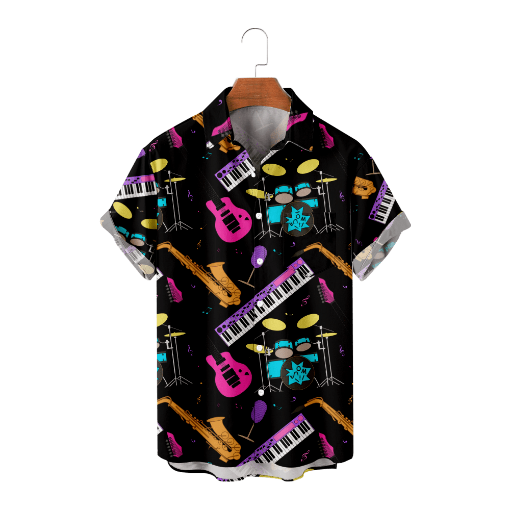 Vintage Bowling shirts Short Sleeves 3D Printed Shirts Harajuku Shirts