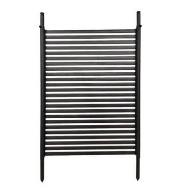 1.5m Tall Metal Outdoor Garden Separator Panel - Striped Design, Durable Weather-Resistant, Perfect for Patios and Yards