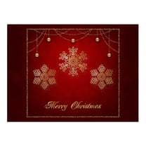 UYUH Waterproof Christmas Placemats for Dining Table 32 x 21 cm Festive Holiday Table Mats with Snowflake Design, Washable & Non-Slip for Winter, Xmas, New Year Decor