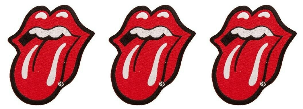Sew-on Embroidered Patch Stones Red Lips/Mouth Rolling Tongue Iron-on 