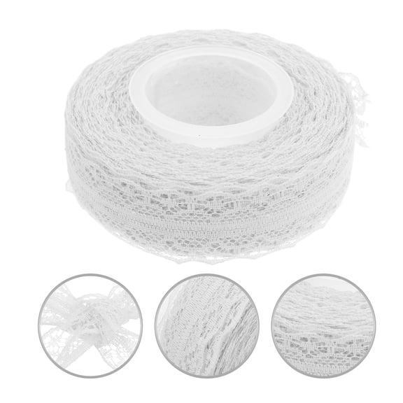 BESTYASH Delicate White Lace Ribbon for Crafts Wedding Present Wrapping and Decorative Trimming