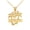 Yellow, variant on Solid Gold Mexico Palm Tree Pendant Necklace (10K White Gold, Pendant with 18" chain)