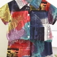 thumbnail image 7 of NIEWTR Kids Summer Outfits Toddler Boy Outfits 2T 3T 4T 5T Clothes Summer Kids Pattern Short Sleeve Button Down Shirt & Shorts Set(A1-Dark Blue,5-6 Years), 7 of 7