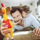 thumbnail image 5 of Pollo de goma de 15 pulgadas Squeeze Chicken Prank Novedad Juguetes para mascotas Feliz Sencillez, 5 of 5
