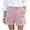 Pink, variant on Wdfiry Womens Casual Shorts Pull On High Rise Bermuda Shorts Flat Front Solid Shorts for Womens