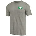 thumbnail image 2 of Men's Gray Heather North Dakota fighting Sioux Left Chest Distressed Logo Tri-Blend T-Shirt, 2 of 3