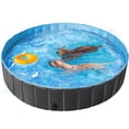 thumbnail image 1 of Yaheetech XXXL Foldable Pet Pool, Portable PVC Bath Tub for Dogs and Cats, Black, 1 of 7