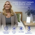 thumbnail image 3 of Verilux HappyLight Touch Plus - Light Therapy Daylight Lamp with 10,000 Lux, UV-Free, LED Bright White Light, Adjustable Brightness, Color, Timer, & Detachable Stand - Boost Mood, Sleep, & Focus, 3 of 7