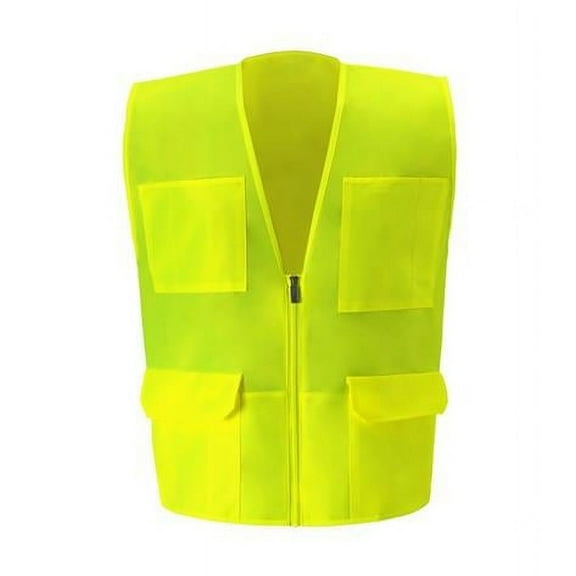 2W International 8048-B 4XL Multi-Pocket Safety Vest, Lime - 4XL