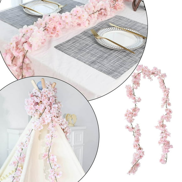 Cherry Flower Vines Flowers For Outdoors Hanging Silk Flowers Garland For Wedding Party Home Japanese Fall Centerpieces for Wedding Flower Bundle Hanging Flowers Berries Sweetheart Table Flowers