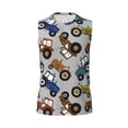 thumbnail image 6 of Lsque Color Tractor Print Men's Cotton Blend Sleeveless Muscle Shirts (S-3XL)- Moisture Wicking, Odor Protection, UPF 30+,Large, 6 of 8