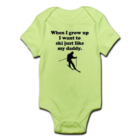 CafePress - Ski Like My Daddy Body Suit - Baby Light Bodysuit