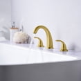 thumbnail image 4 of Sumerain 3 Hole Roman Tub Faucet Brushed Gold With With Brass Rough In Valve High Flow, 4 of 5