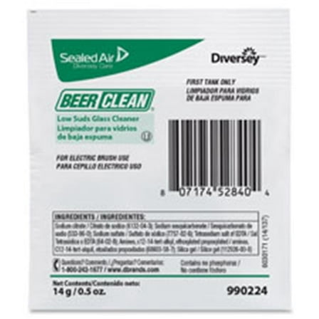 Diversey Care DVO990224 Beer Clean Low Suds Glass Cleaner- 100 Per Carton