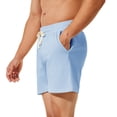 thumbnail image 3 of NIMENJOJA Mens 5.5" lounge Shorts Cotton Athletic Gym Shorts Comfy Pajama with Deep Pockets No Zipper, 3 of 6