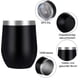 thumbnail image 3 of Vaso de vino con aislamiento al vacío, taza de viaje portátil para bebidas frías y calientes, aislamiento al vacío de doble pared que mantiene las bebidas frescas, acero inoxidable de grado, 3 of 6