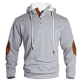 thumbnail image 4 of Gytharion Hooded Sweatsuits for Men 2 Piece Sportwear Outfits Solid Casual Long Sleeve Button Drawstring Hoodie and Jogger Sweatpants Sets Loose Comfy Jacquard Tracksuit Sets, 4 of 9