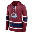 thumbnail image 2 of Men's Fanatics Cale Makar Burgundy Colorado Avalanche Name & Number Lace-Up Pullover Hoodie, 2 of 3