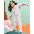 thumbnail image 2 of Garanimals Baby & Toddler Girls Fleece Sweatpants, Wide Leg, Sizes 0-6T, 2 of 6