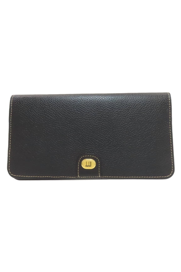 Pre-Owned Dunhill Logo Long Wallet (without coin purse) Leather Women's