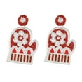 thumbnail image 3 of Pendientes de cuentas de Navidad Pendientes colgantes para fiesta de cumpleaños, festival, vocación , Guantes, 3 of 8