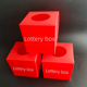 thumbnail image 2 of Caja de lotería roja, caja de lotería, caja de colección, caja de lotería, caja de embalaje de plástico en blanco, caja de lotería para votación, caja de lotería, 2 of 4
