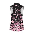 thumbnail image 2 of Whosucclay Cherry Blossom Athletic Tops for Women, Stretchy Ladies Golf Shirt Casual Sleeveless Womens Golf Shirt, 2 of 7