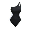 thumbnail image 5 of Sentmoon Womens Bathing Suits One Piece Curvy Womens Swimwear with Built in Bra Wireless Tummy Control Push Up Color Block Plus Size Backless Women Swimsuits Summer Holiday, 5 of 6
