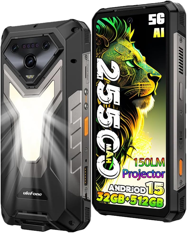 Ulefone Armor 34 PRO 5G AI Rugged Smartphone with Projector