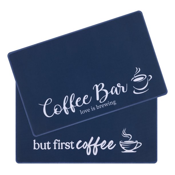 Tapete para café SHACOS, 2 piezas, 30 x 48 cm, absorbente y antideslizante