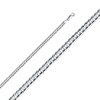 22 in. 14K White Gold 4.8 mm Regular Concave Cuban Chain