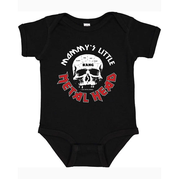 Metal Babies Mommies Little Metalhead Infant Baby Onesie-6-12 Months