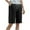 Black, variant on Hyknon Womens Bermuda Shorts with Pockets High Waisted Stretch Knee Length Sweat Shorts Long Workout Yoga Lounge M-5XL