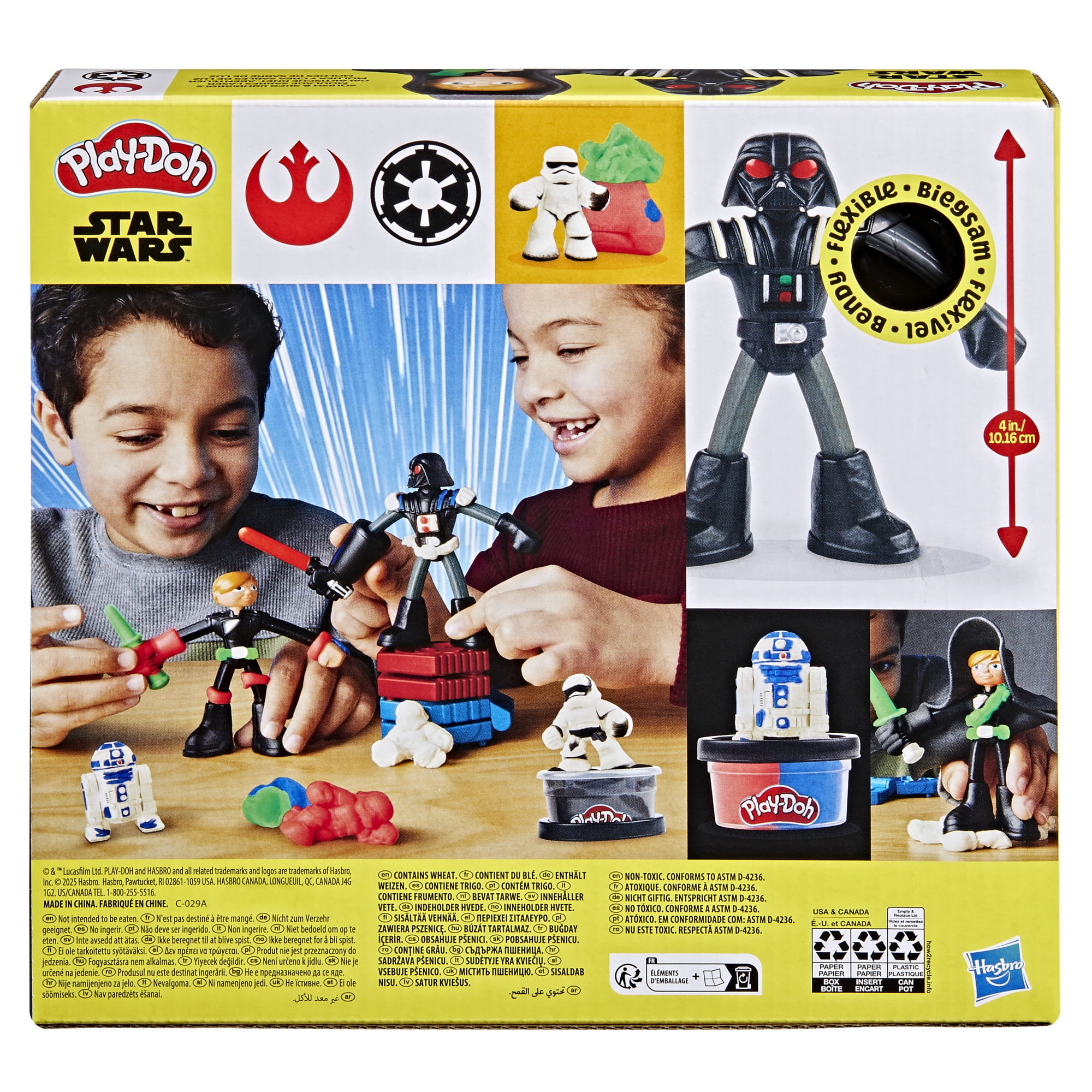 Play-Doh Star Wars Moulage sabre laser, coffret de pâte à modeler avec 2 figurines de 10 cm