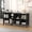 black, variant on NEWADARA 6-Cube Bookcase, Farmhouse Wooden Bookshelf Low Storage Organizer, 45" Horizontal White Console with Legs, Hallway Book Case for Entryway, Display Cabinet for Living Room (White, 6-Cube)