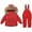 Red, variant on Krdevn Toddler Boys Girls Hooded Down Jacket Coat and Ski Bib Pants Snowsuit Winter Warm Outfit Sets,12-24 Months