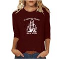 thumbnail image 2 of Uootdi Easter Christian Jesus Faith Sweatshirt for Women Jesus Cross Printed Pullover Funny Crew Neck Comfy Loose 3/4 Sleeve Shirts Gift, 2 of 5