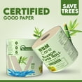 thumbnail image 4 of WBM Care Natural Bamboo Toilet Paper, 3-Ply, Unbleached, Tree-Free, 208 Sheets per Roll, 10 Rolls, Soft and Gentle Bath Tissue, Chemical-Free, 4 of 8