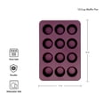 thumbnail image 3 of KitchenAid 12-Cup Aluminized Steel Nonstick Cupcake Pan and Muffin Tin, Beetroot Purple, 3 of 7