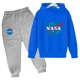 thumbnail image 3 of Conjunto de sudadera y pantalones con capucha para niños de la NASA, sudadera con estampado para niños de 3 a 12 años, ropa para niñas, traje de ocio para niños, conjuntos de tendencia de primavera, 3 of 5