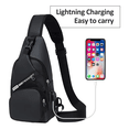 thumbnail image 3 of Bolso Pechera Para Hombres Mochila Bandolera Cruzada Xtellar negro, 3 of 4