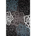 thumbnail image 1 of Tapis Moderne Contemporain de Zone Grise de Fleurs 3'3" x 5'3", 1 of 2