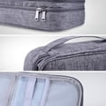 thumbnail image 5 of Grey-Waterproof Cable Storage Case Universal Organizer Thick Padded Durable Electronics Organizer Bags Hard Drive Cases Charger Memory Cards, 5 of 5