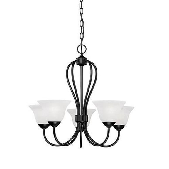 Millennium Lighting 22" 5-light Transitional Metal Chandelier in Black