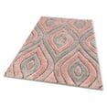 thumbnail image 2 of Well Woven Moira Pink Geometric Trellis Thick Soft Plush 3D Textured Shag Area Rug 8x10 (7'10" x 9'10"), 2 of 7