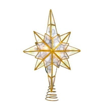 Kurt Adler 10-Light LED Capiz Star Tree Topper
