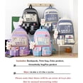 thumbnail image 3 of Conjunto Combinado De Mochila Linda De 5 Piezas Mochila Estética Escolar Kawaii Conjunto De Mochila Escolar De Conejo con Pasadores Colgantes Accesorios para Niñas Adolescentes Reg, 3 of 3
